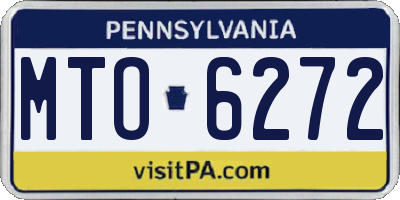 PA license plate MTO6272