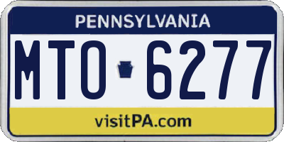 PA license plate MTO6277