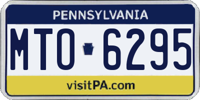 PA license plate MTO6295