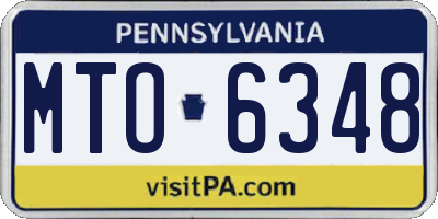 PA license plate MTO6348