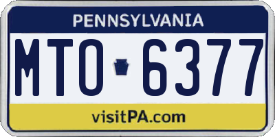 PA license plate MTO6377