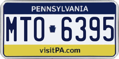 PA license plate MTO6395