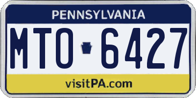 PA license plate MTO6427