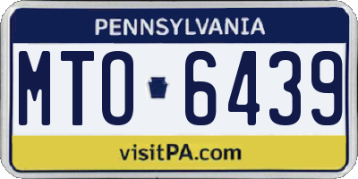 PA license plate MTO6439
