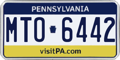 PA license plate MTO6442