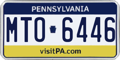PA license plate MTO6446