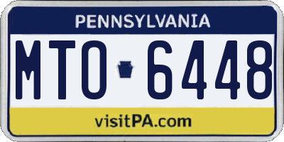 PA license plate MTO6448