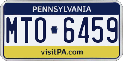 PA license plate MTO6459