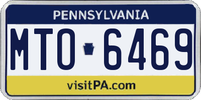 PA license plate MTO6469