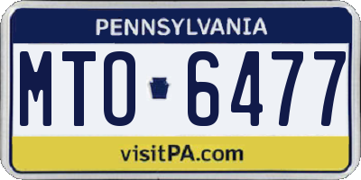 PA license plate MTO6477