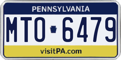 PA license plate MTO6479