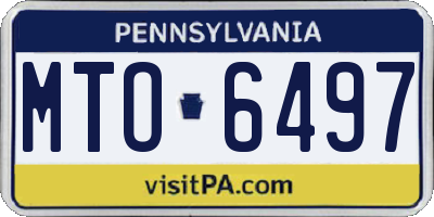PA license plate MTO6497
