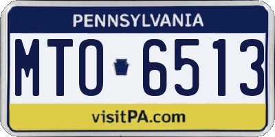 PA license plate MTO6513
