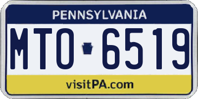 PA license plate MTO6519