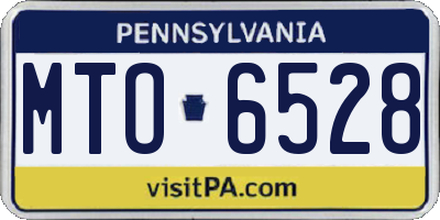 PA license plate MTO6528