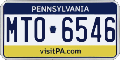 PA license plate MTO6546