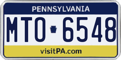 PA license plate MTO6548