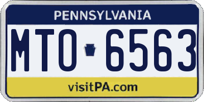 PA license plate MTO6563