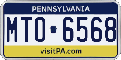 PA license plate MTO6568