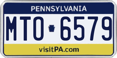 PA license plate MTO6579