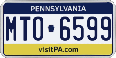 PA license plate MTO6599