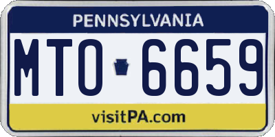 PA license plate MTO6659