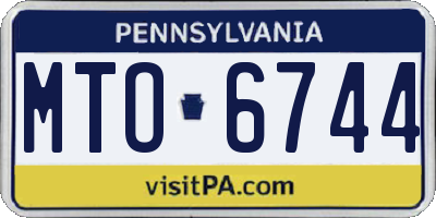 PA license plate MTO6744
