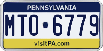 PA license plate MTO6779