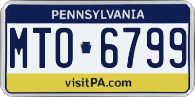 PA license plate MTO6799