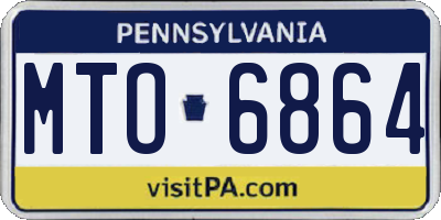 PA license plate MTO6864