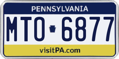 PA license plate MTO6877