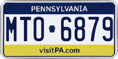 PA license plate MTO6879