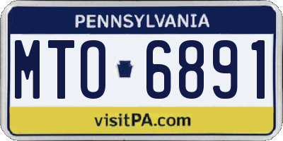 PA license plate MTO6891