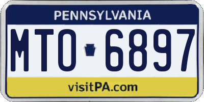PA license plate MTO6897