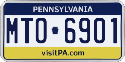 PA license plate MTO6901