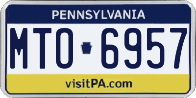 PA license plate MTO6957