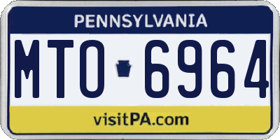 PA license plate MTO6964
