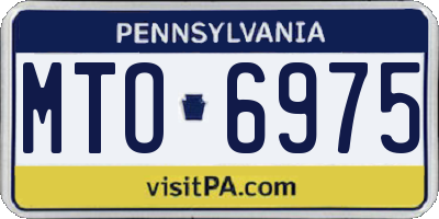PA license plate MTO6975