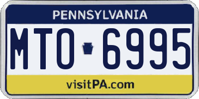 PA license plate MTO6995