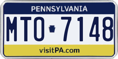 PA license plate MTO7148