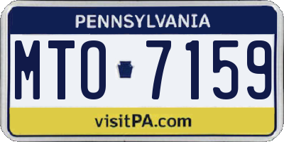 PA license plate MTO7159