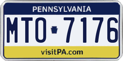 PA license plate MTO7176