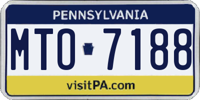 PA license plate MTO7188
