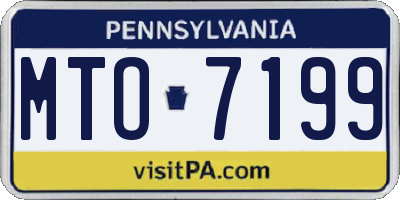 PA license plate MTO7199