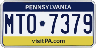 PA license plate MTO7379