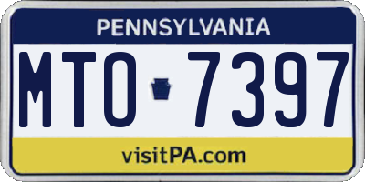 PA license plate MTO7397