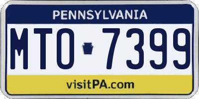 PA license plate MTO7399