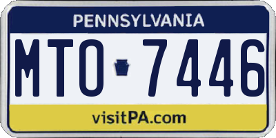 PA license plate MTO7446