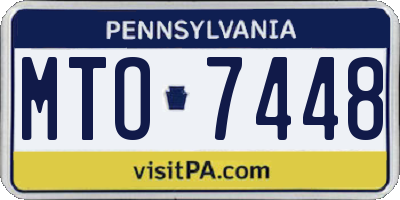 PA license plate MTO7448