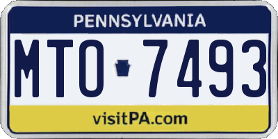 PA license plate MTO7493